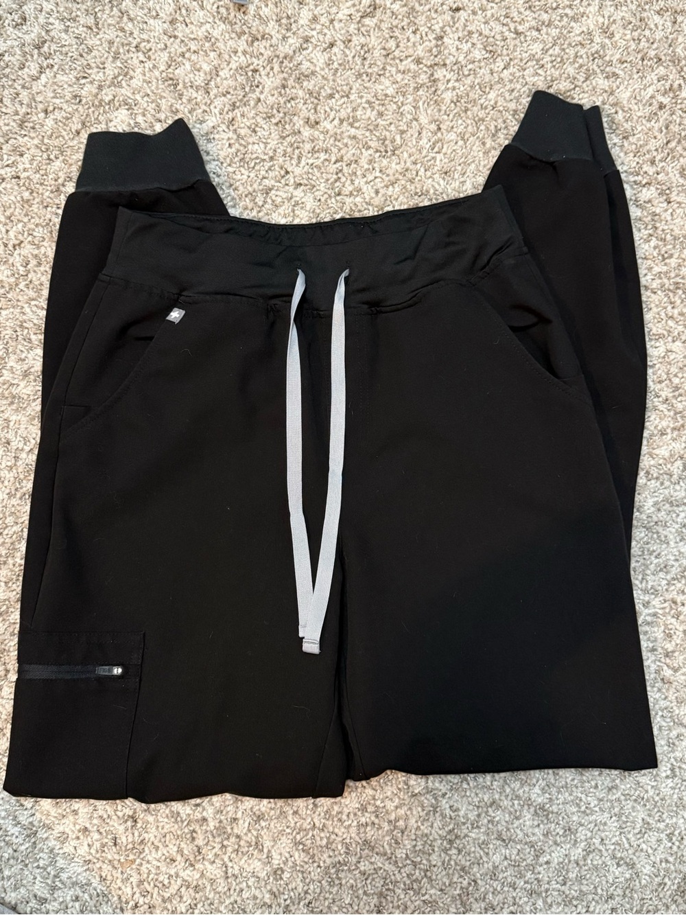 Figs Black Women's Jogger Sweatpants with Light Drawstring